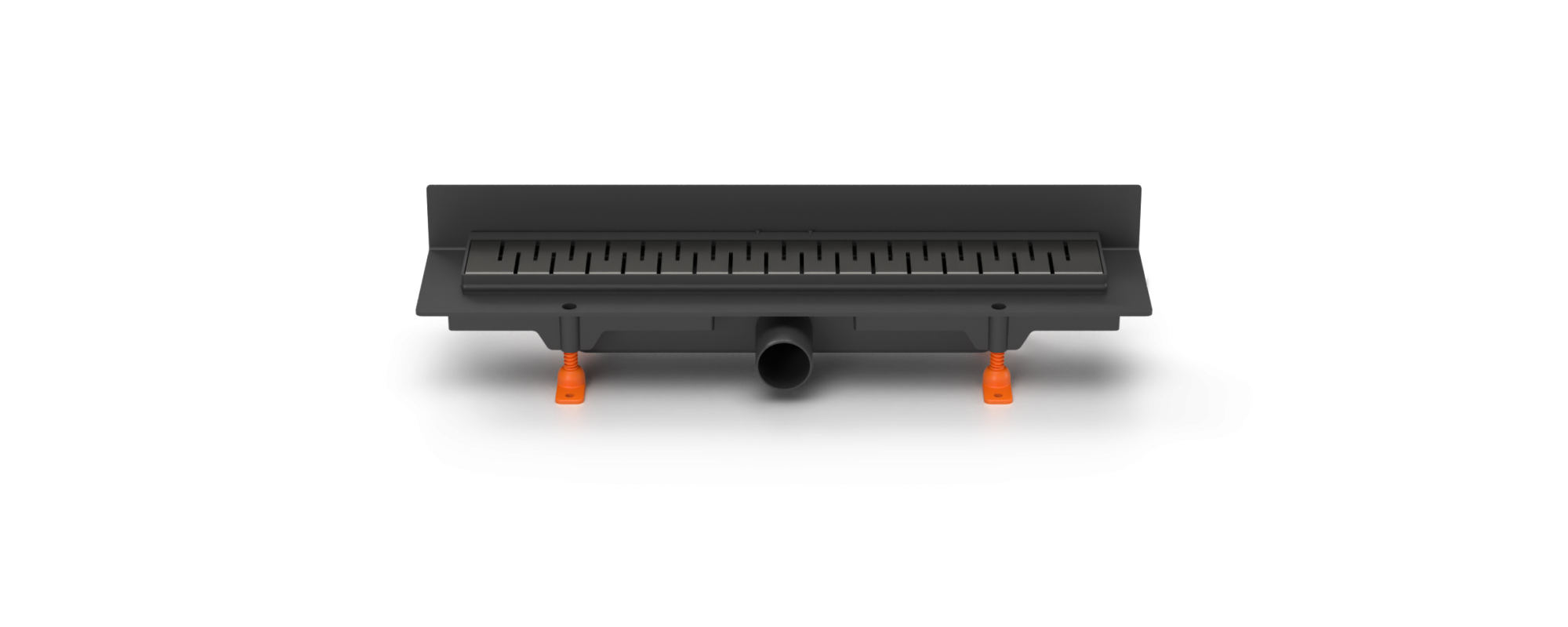 Душевой лоток 45 см Creto Snake CRE-450 SB-P с решеткой. черный