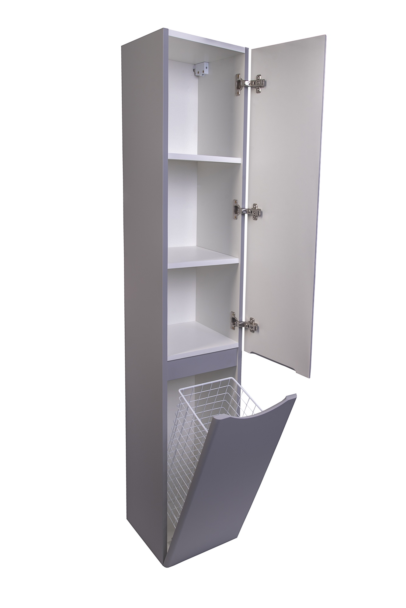 Колонна универсальная "Бергамо" с корзиной, Люкс антискрейтч серый, PLUS