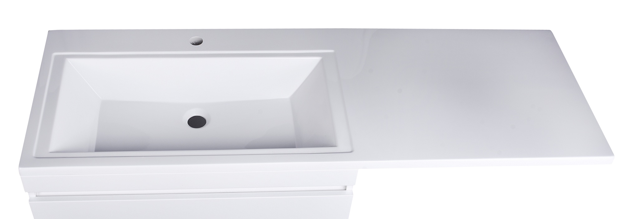 Тумба напольная "Даллас 150", 2 ящика, Люкс белая, PLUS