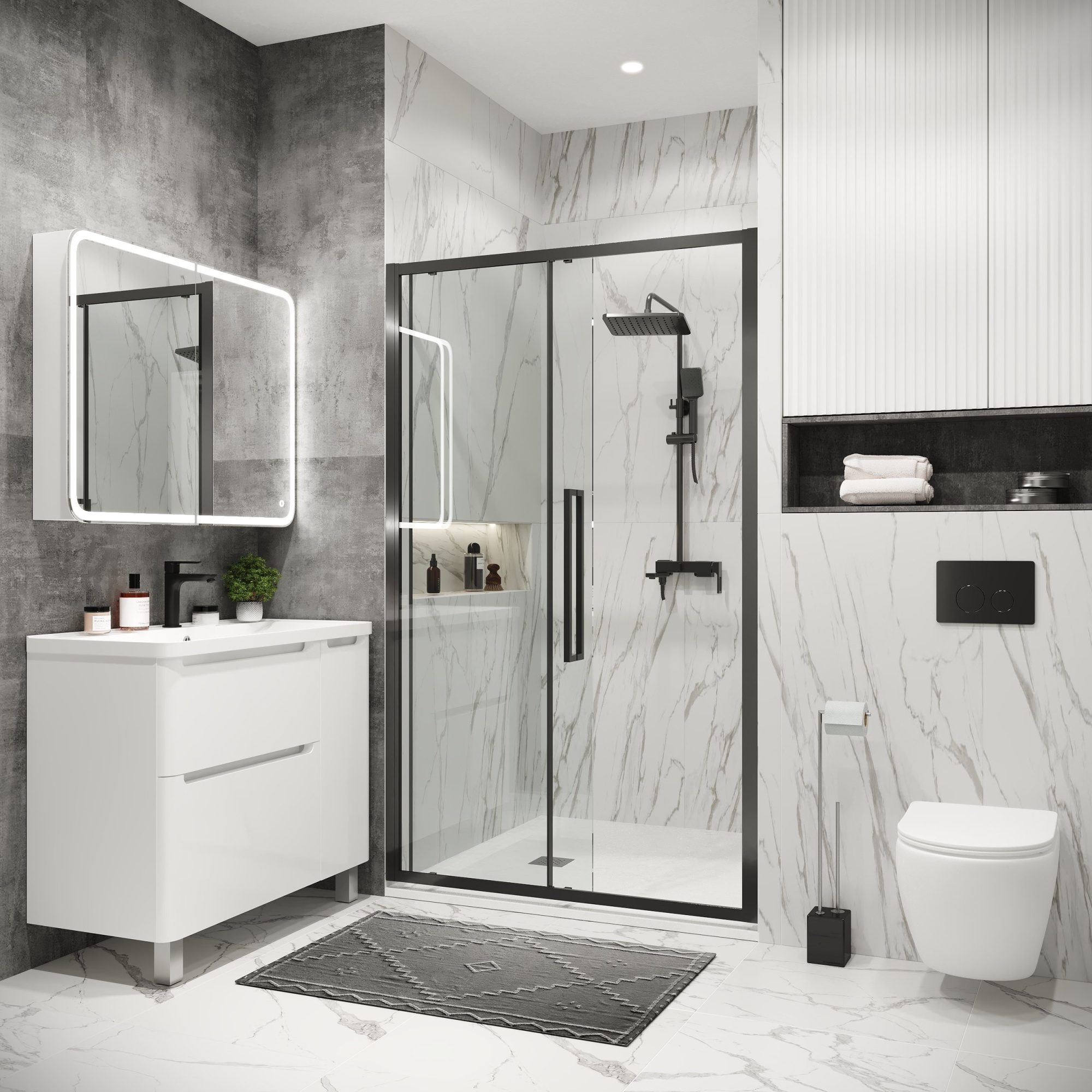 Дверь в нишу 100.K33.02.130.42.00 Cosmo (130*195)