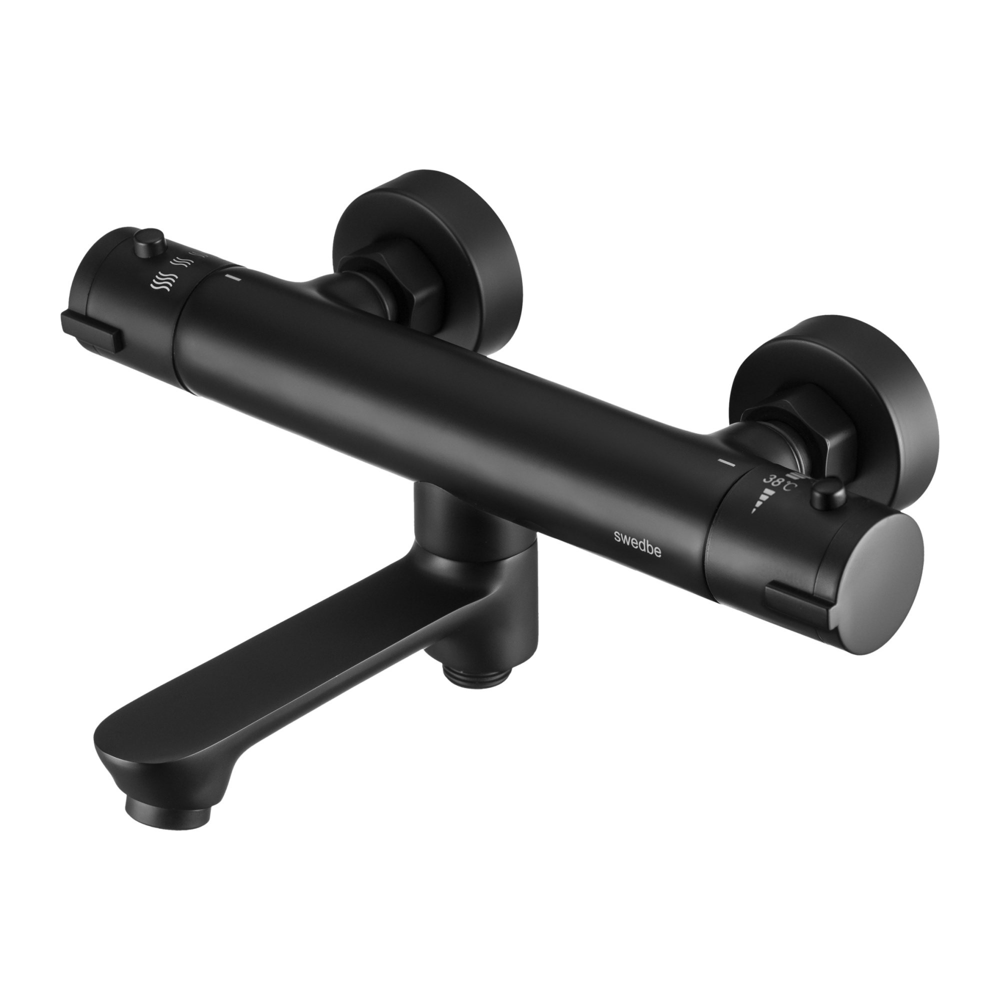 Смеситель термостатический для ванны с поворотным изливом Swedbe Mercury 9045