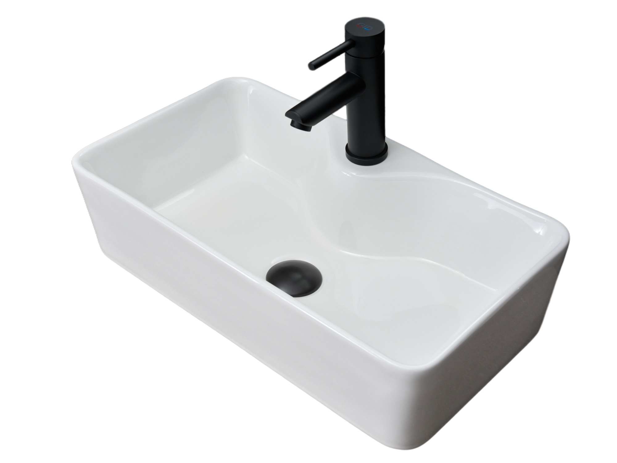 Раковина Gid N9092 51202 накладная белая 55x31x14