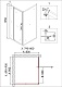 Душевое ограждение NG-43-9AG-A80G (90*80*195) прямоугольник, дверь распашная