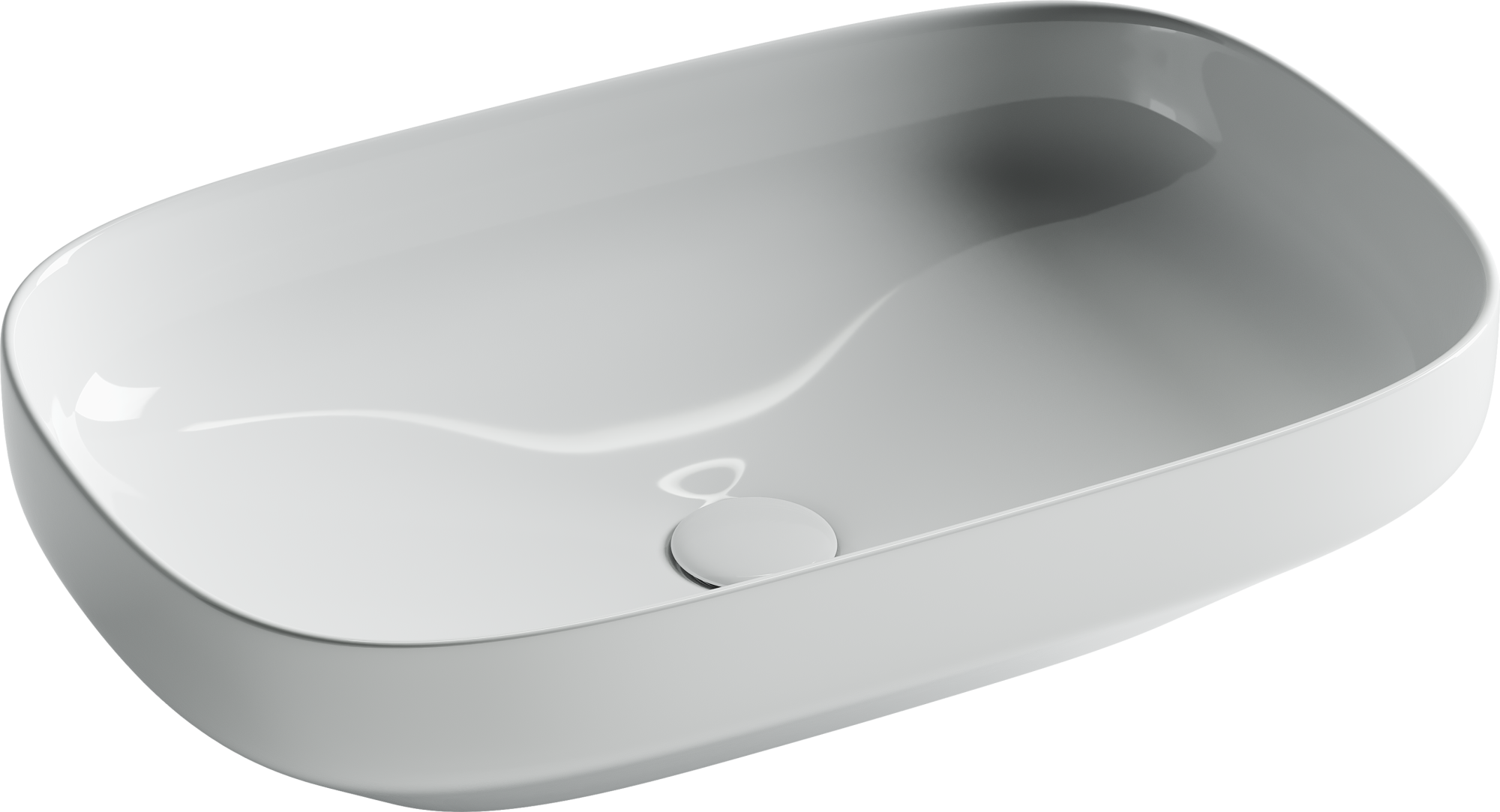 Умывальник чаша накладная прямоугольная Element 600*380*150мм, CN5030