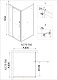 Душевое ограждение NG-63-8A-A80 (80*80*195) квадрат, дверь распашная