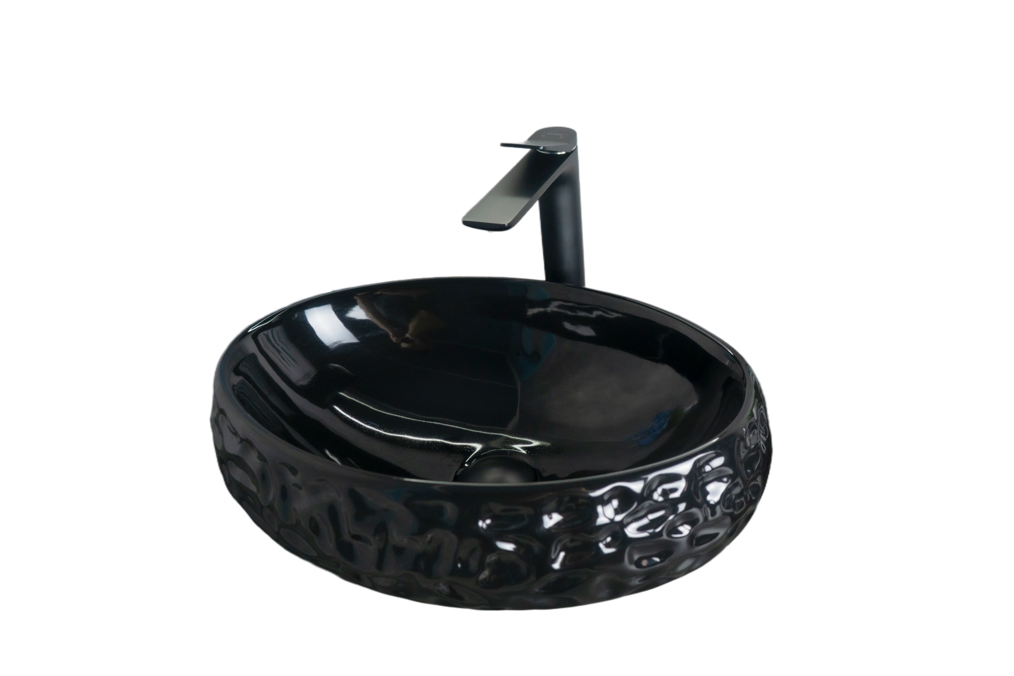 Раковина Gid 9030bf 52232 накладная черная глянцевая 48x34x15