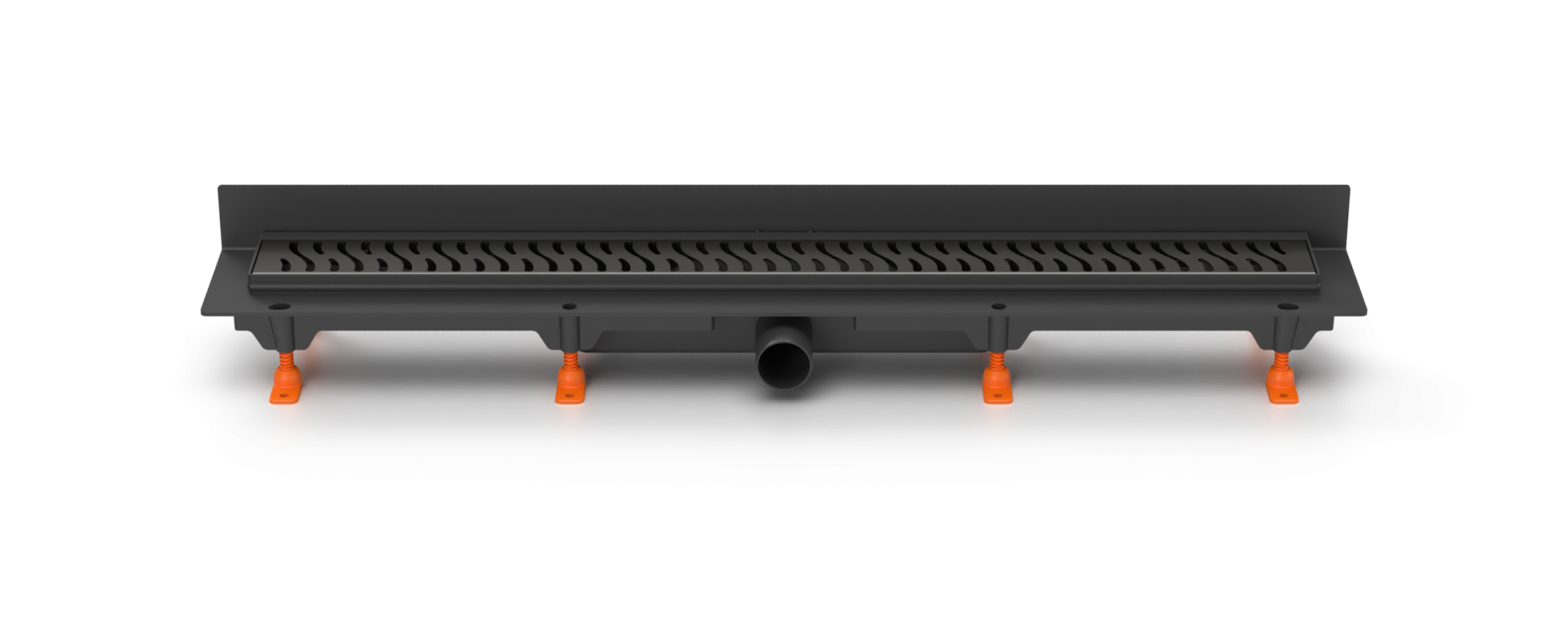 Душевой лоток 85 см Creto Zigzag CRE-850 ZB-P с решеткой. черный