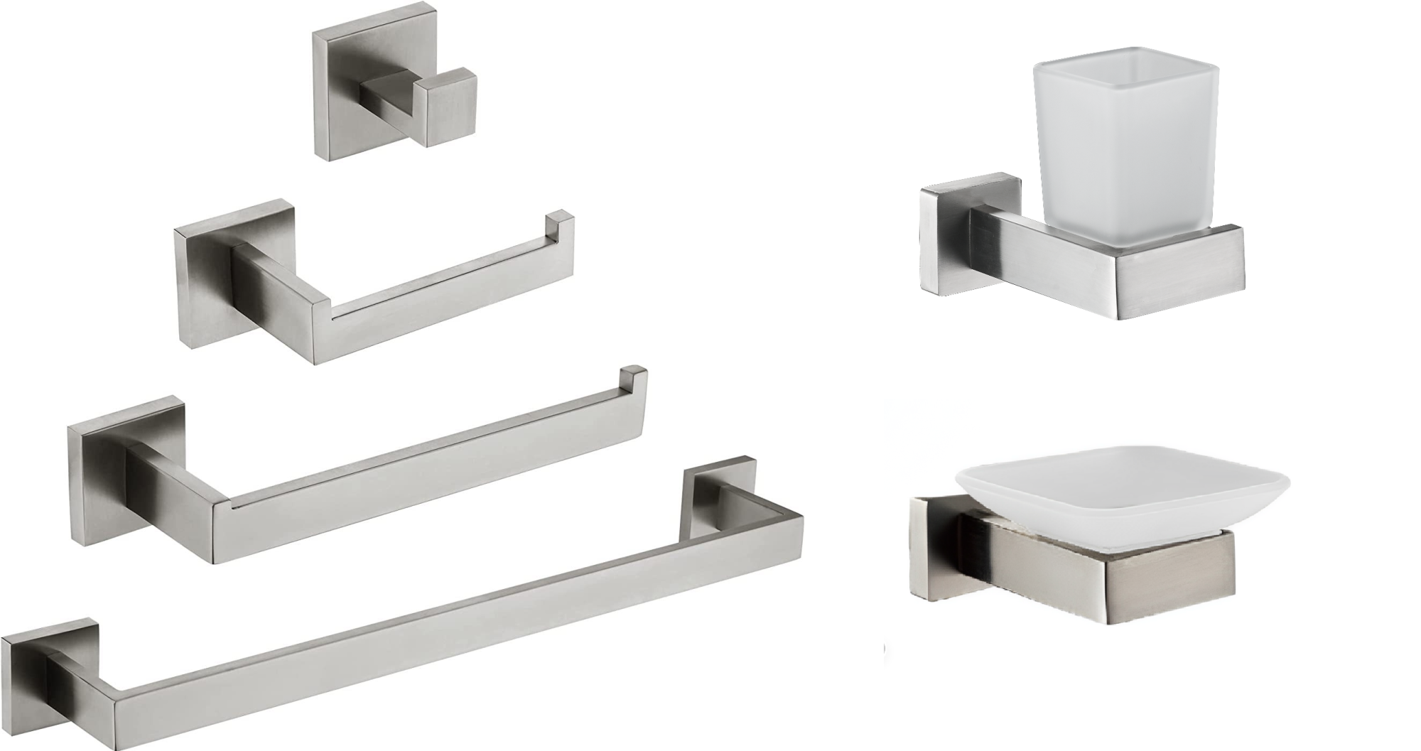 Набор аксессуаров CR-F25 для ванной из нержавеющей стали BOCH MANN, цвет нержавеющая сталь