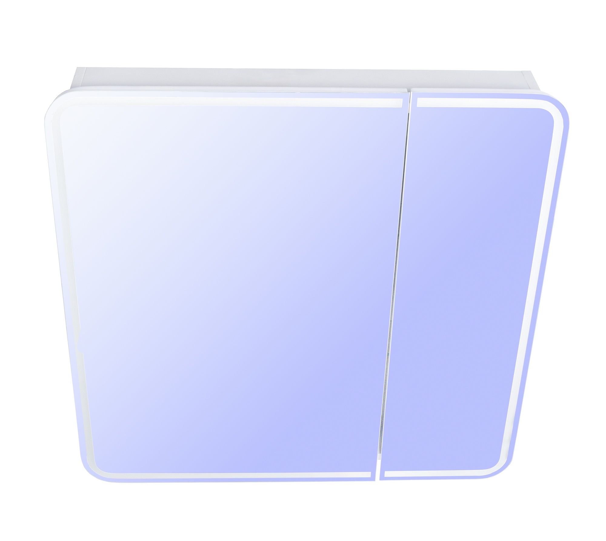 Зеркало-шкаф "Каре 80*80" с подсветкой, сенсор на зеркале