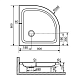 Душевой поддон полукруглый RGW STYLE P, 16180488-11