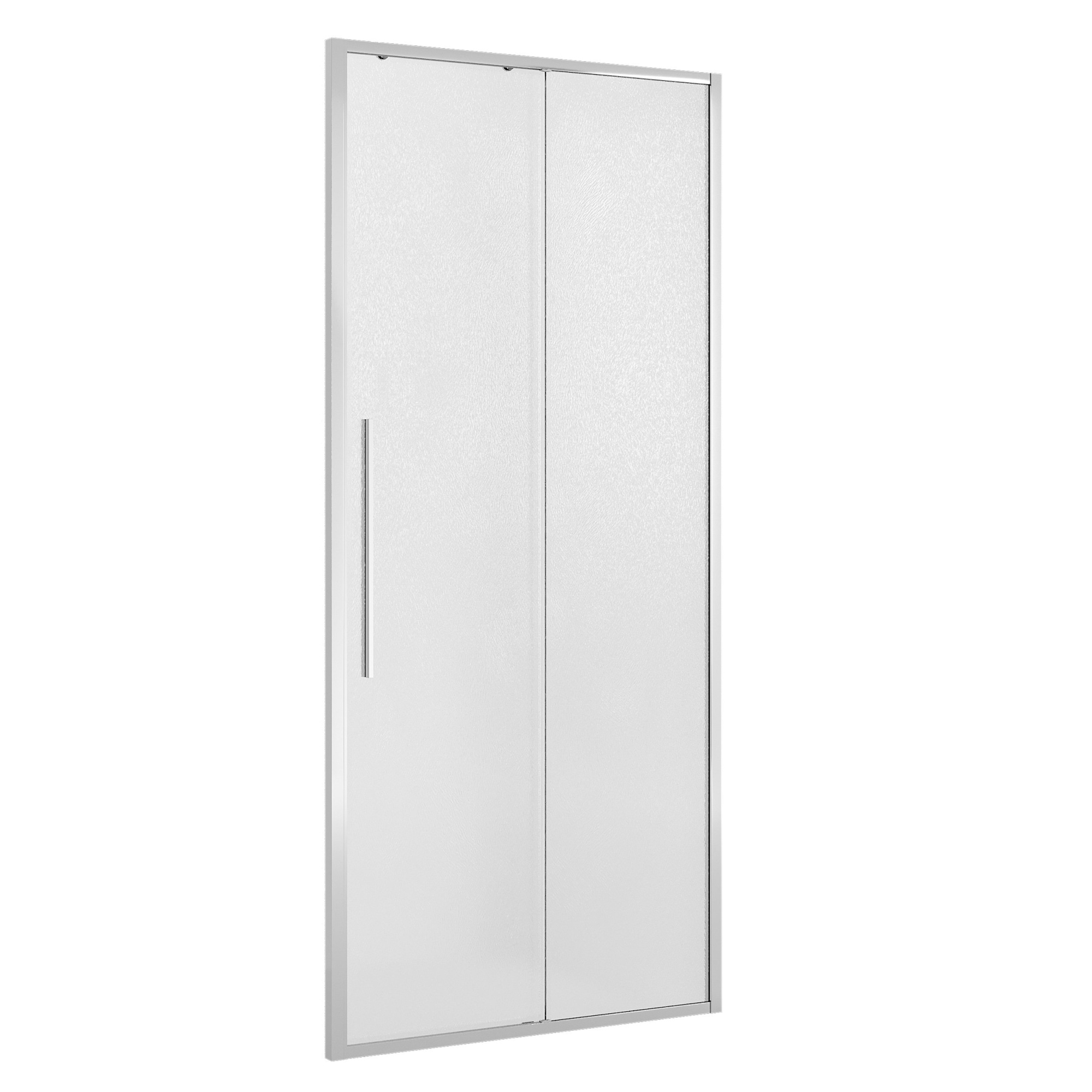 Дверь в нишу NG-65-10CH (100*195) хром, стекло шиншилла