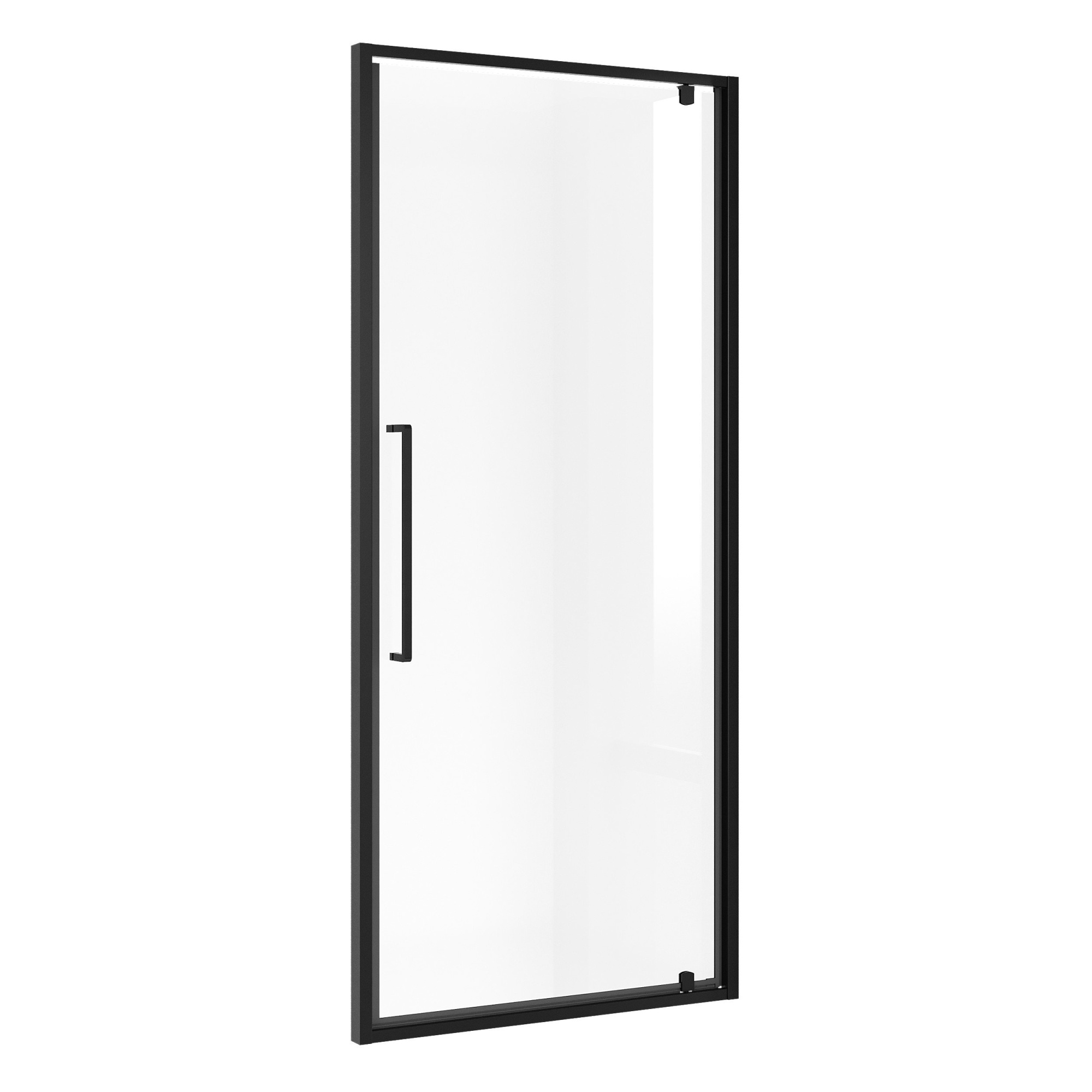 Дверь в нишу NG-85-10AB (100*195) черный матовый, стекло прозрачное