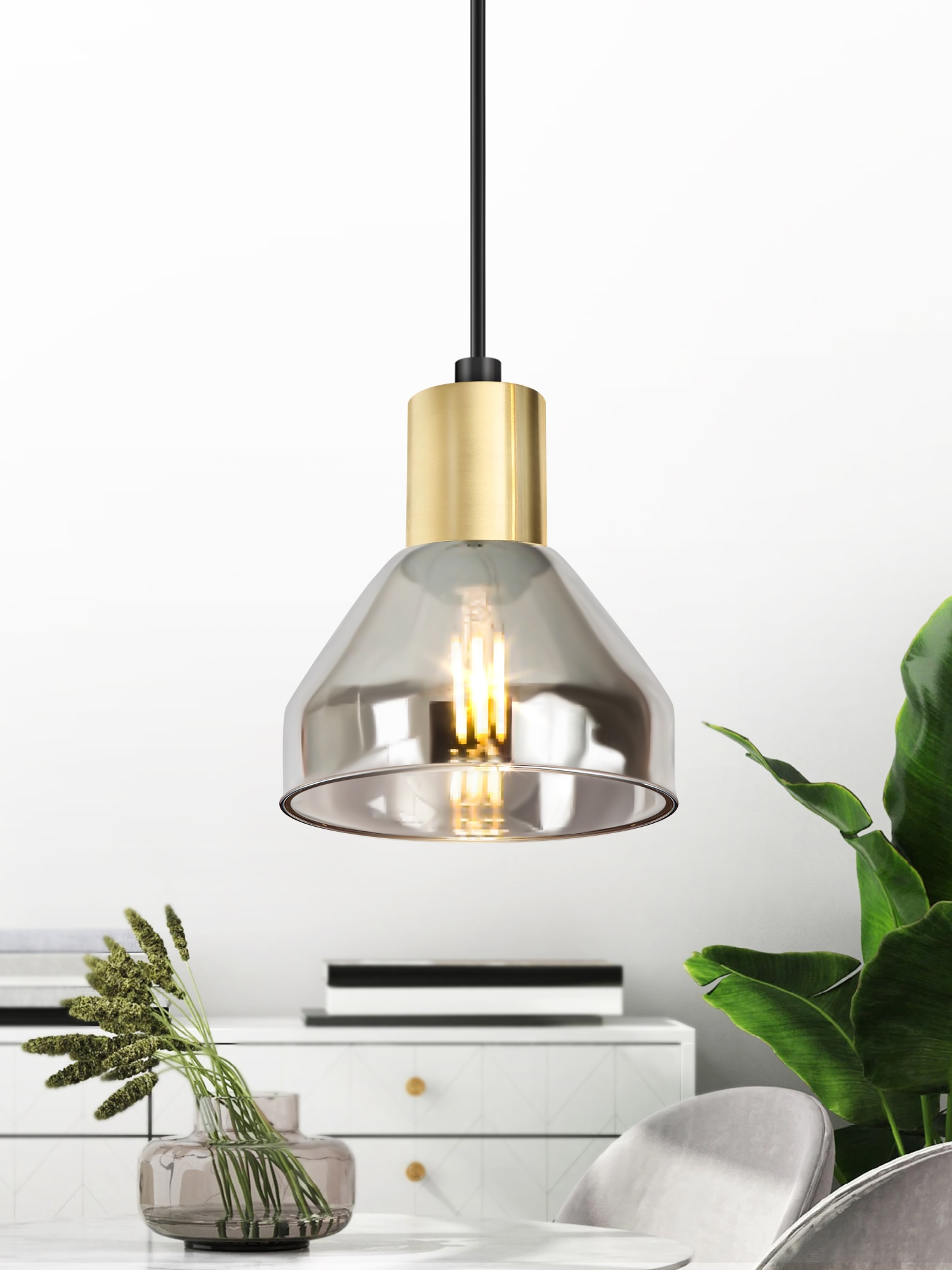 Светильник подвесной (подвес) Kassandra 3118-201 1 х Е14 40 Вт модерн потолочный