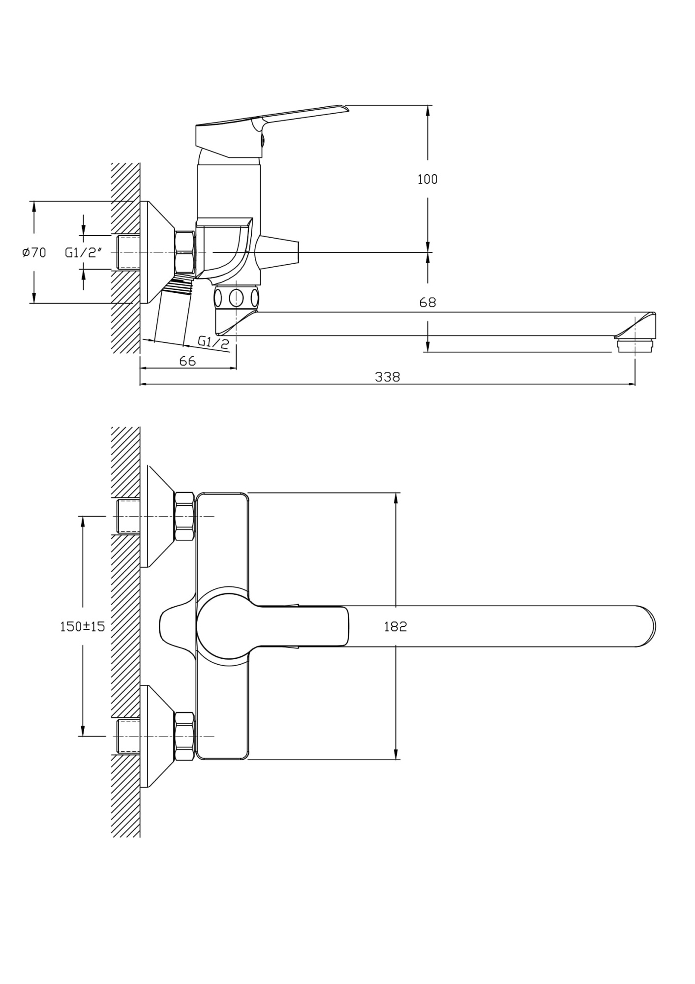 Смеситель для ванны RUSH Victoria (VI7135-16)