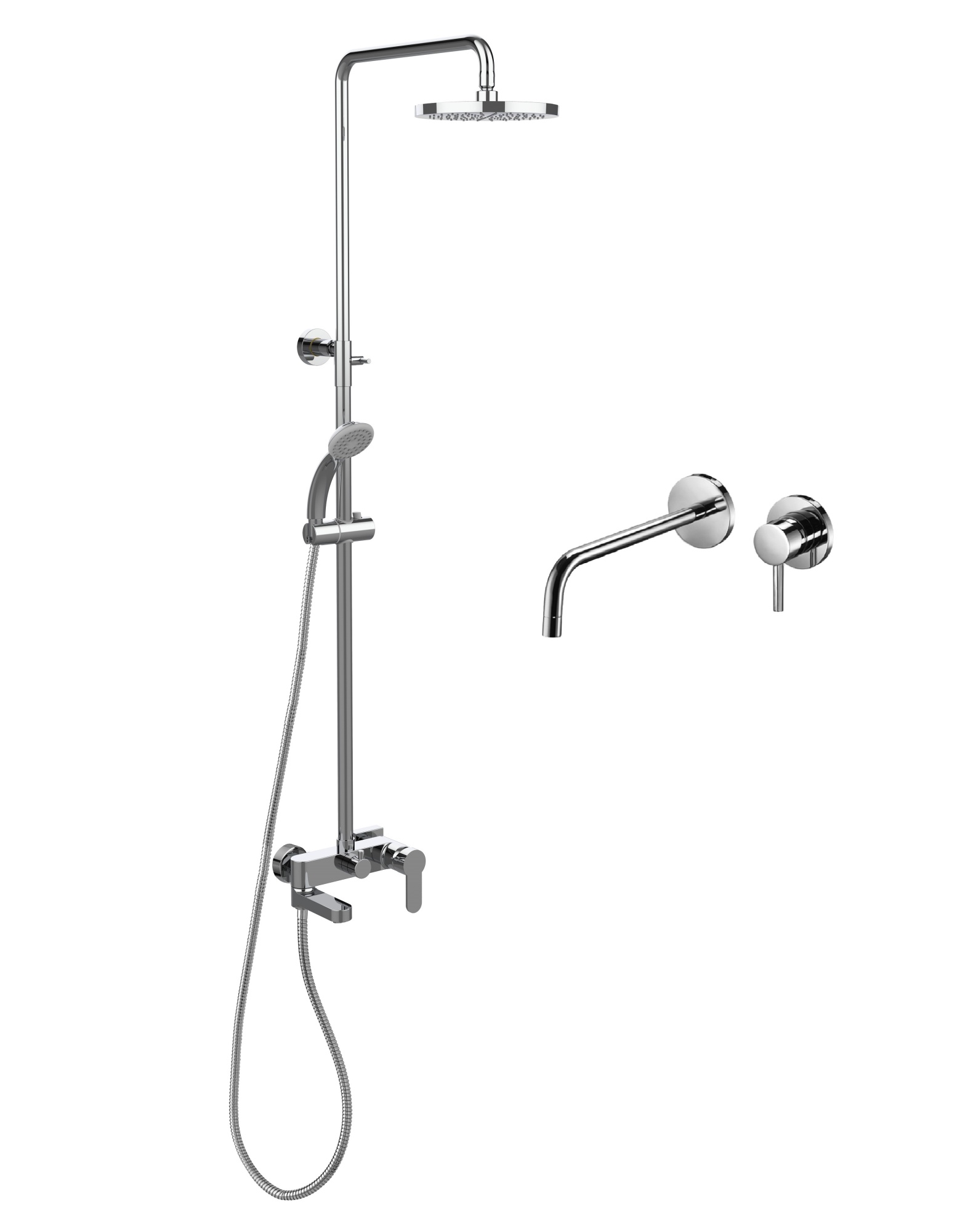 Комплект Paffoni Light KITCOL632CR006 С ВНУТРЕННЕЙ ЧАСТЬЮ хром