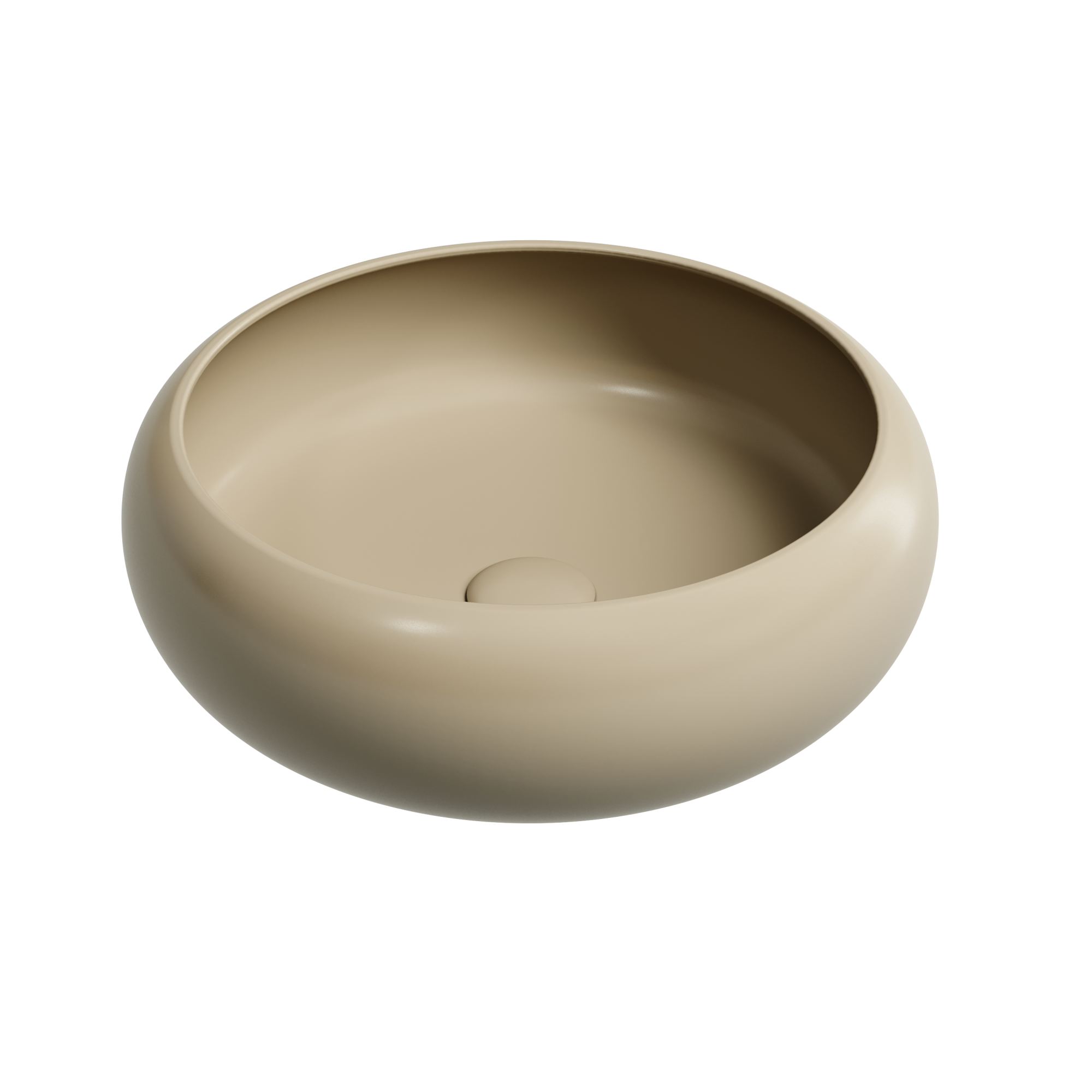 Умывальник чаша накладная круглая (цвет Капучино Матовый) Element 360*360*120мм, CN6050MC