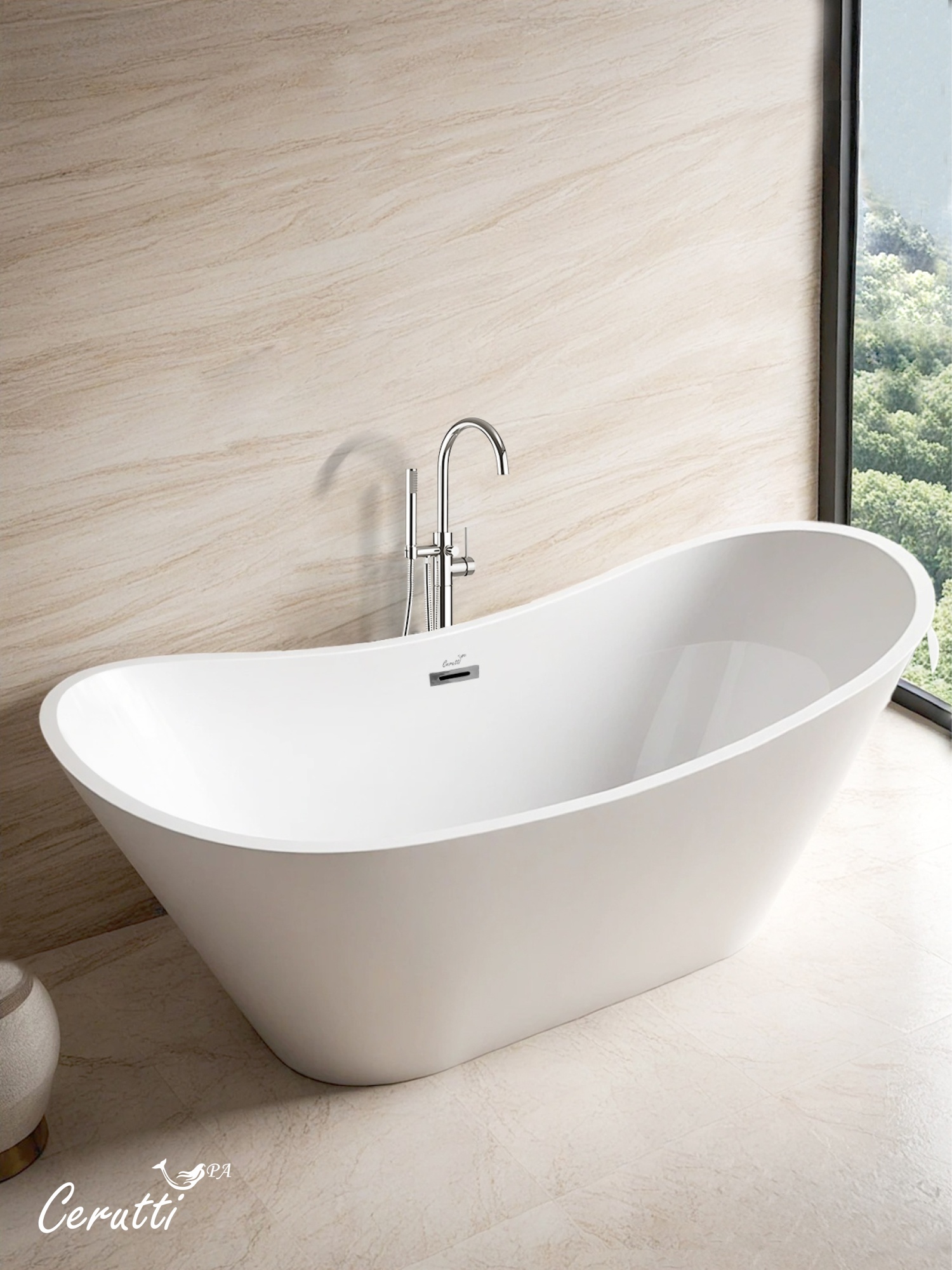 Ванна NEMI170II акриловая отдельностоящая Ceruttispa (1700x740x730)