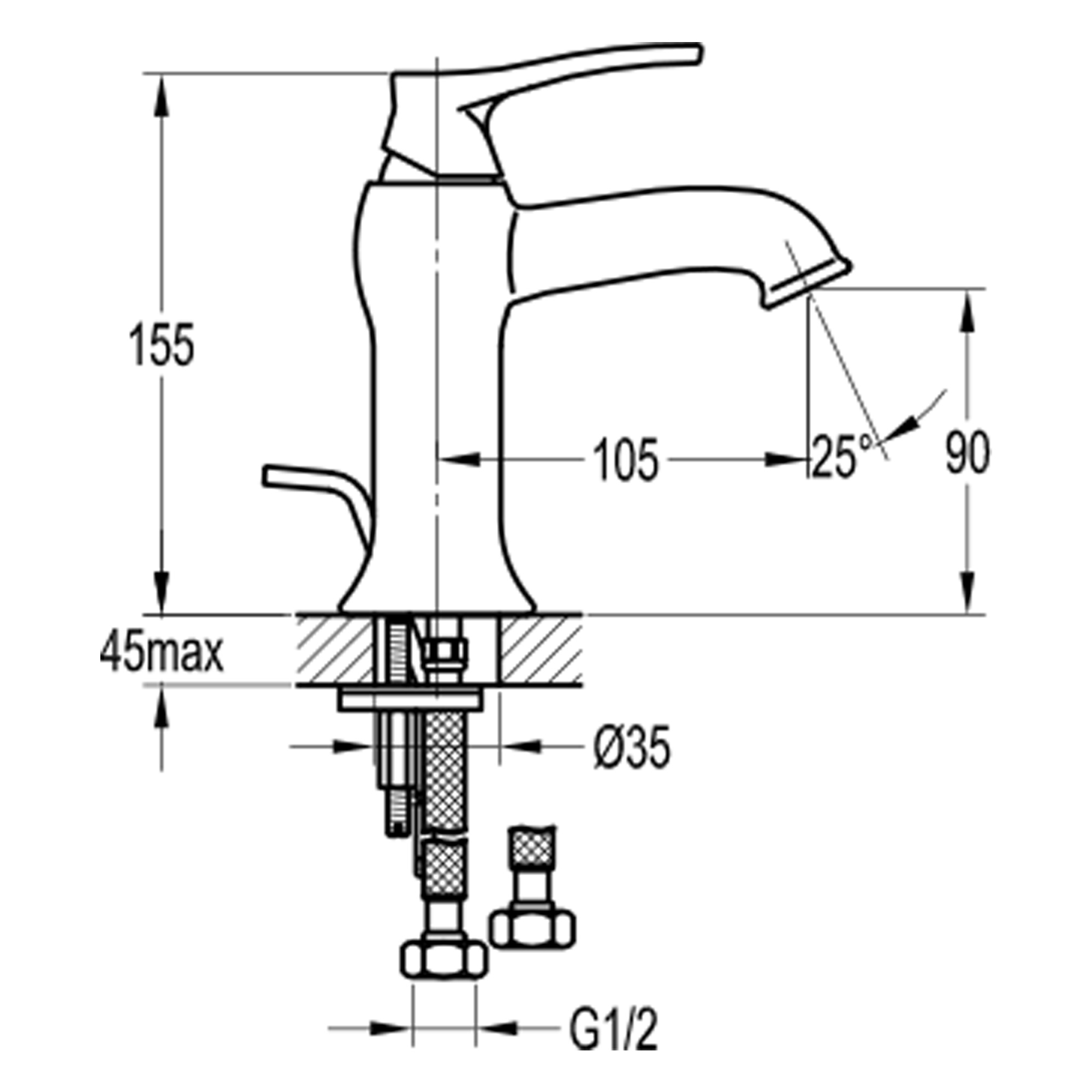 Смеситель для раковины Swedbe Terracotta 2548