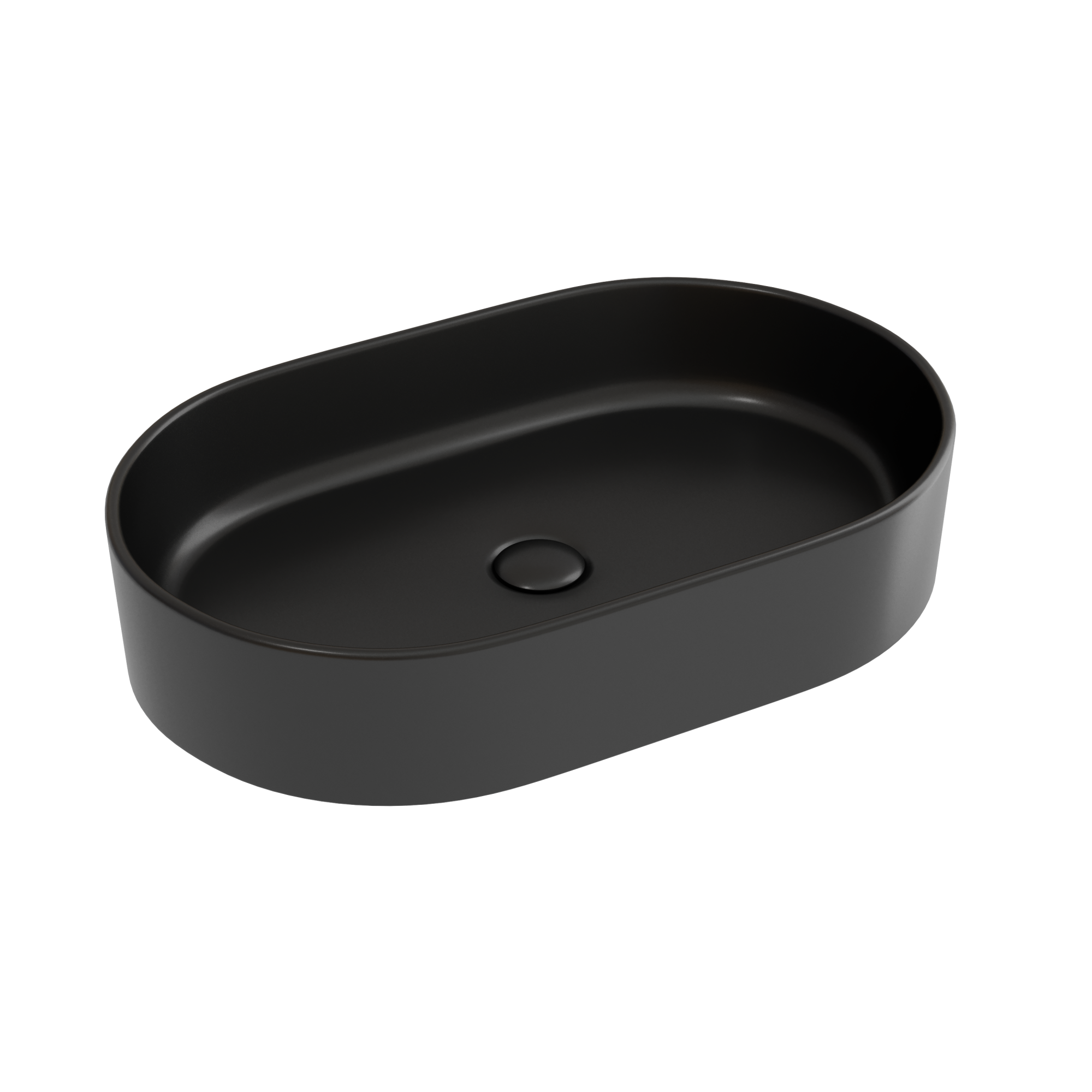 Умывальник чаша накладная овальная (цвет Черный Матовый) Element 608*385*122мм, CN6048MB