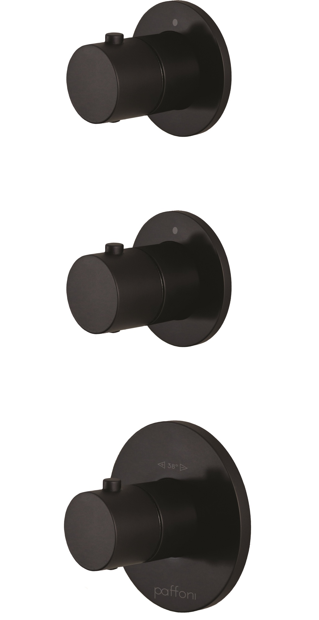 Внешняя часть смесителя Paffoni MODULAR BOX MDE018NO на 2 выхода Черный матовый