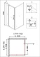 Душевое ограждение NG-43-9AG-A100G (90*100*195) прямоугольник, дверь распашная