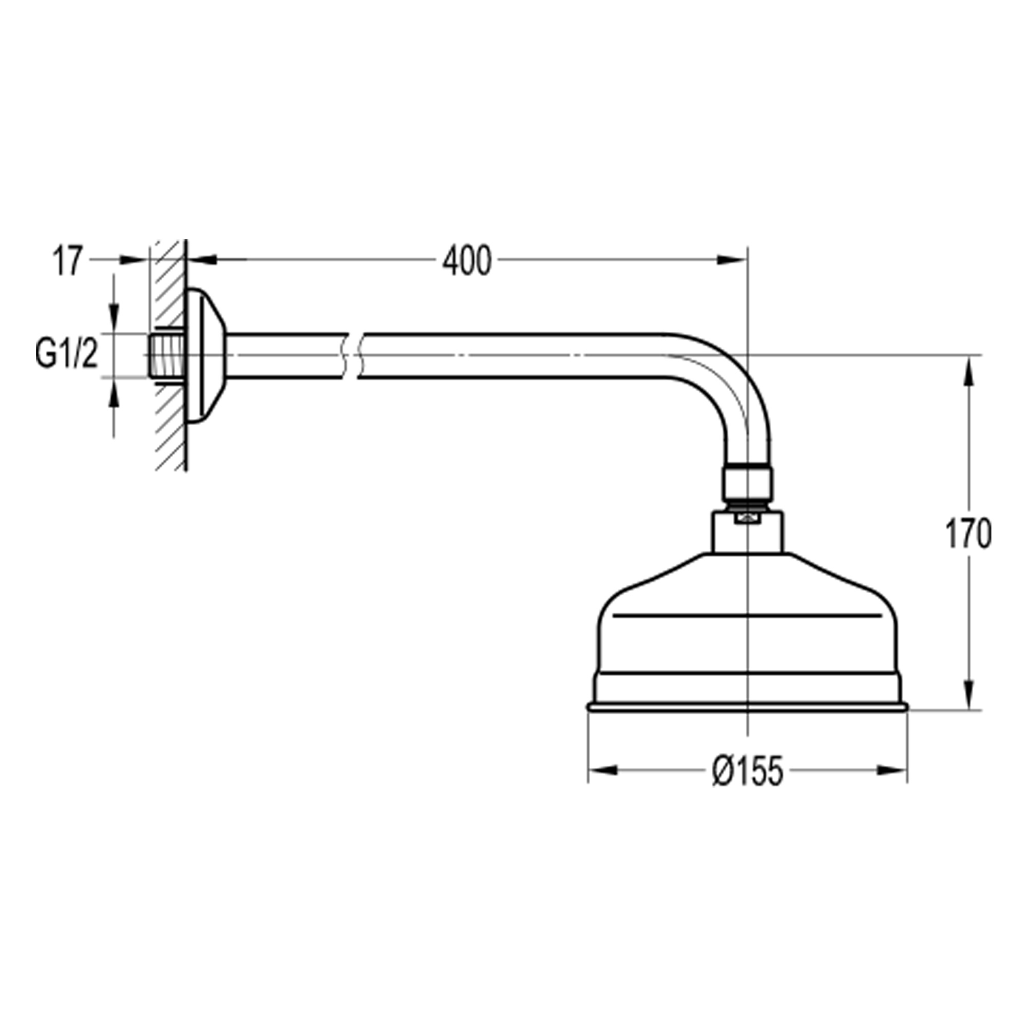 Кронштейн душевой с верхним душем Swedbe Terracotta 2558