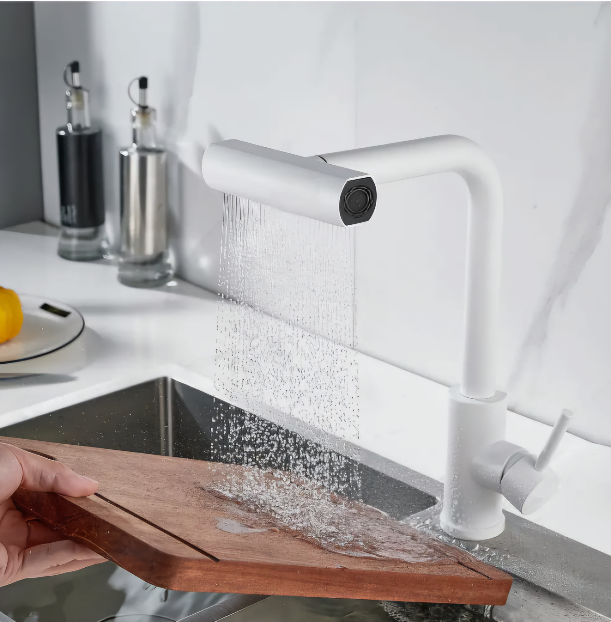 Смеситель SOPHIA W из нержавеющей стали для кухни BOCH MANN, цвет БЕЛЫЙ