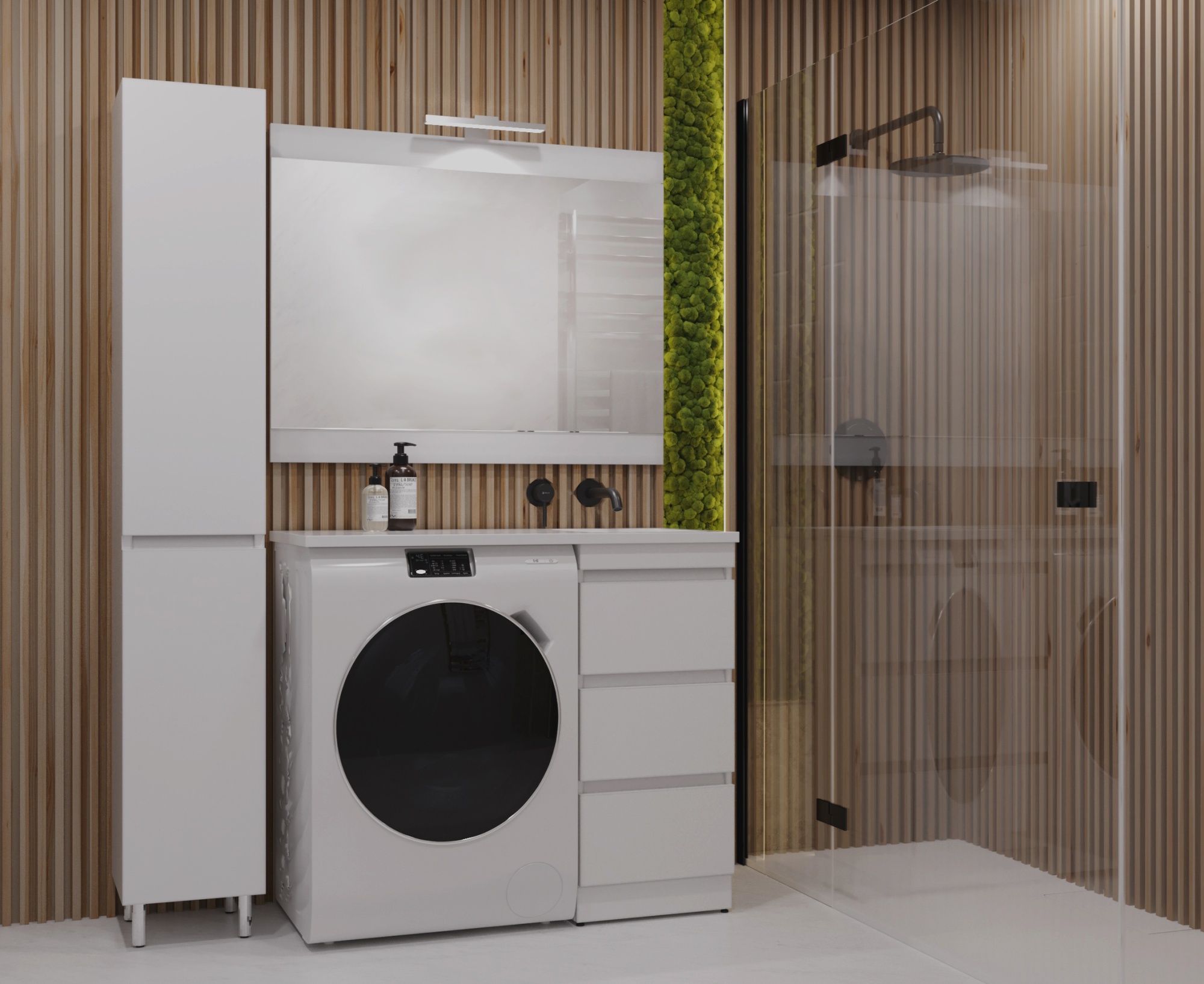 Тумба напольная "Даллас 100" (3 ящ.) Люкс белая, PLUS