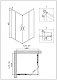 Душевое ограждение NG-6688-08 (80*80*195) квадрат, двери раздвижные