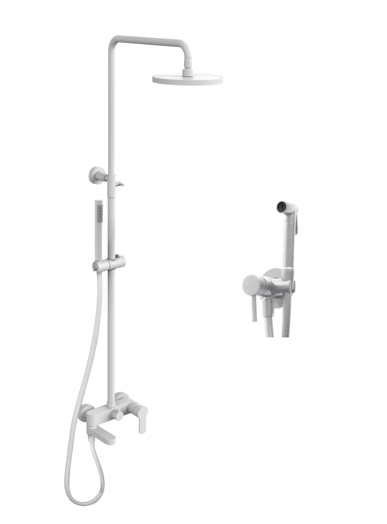 Комплект Paffoni Light KITZCOL636BO110 С ВНУТРЕННЕЙ ЧАСТЬЮ белый матовый