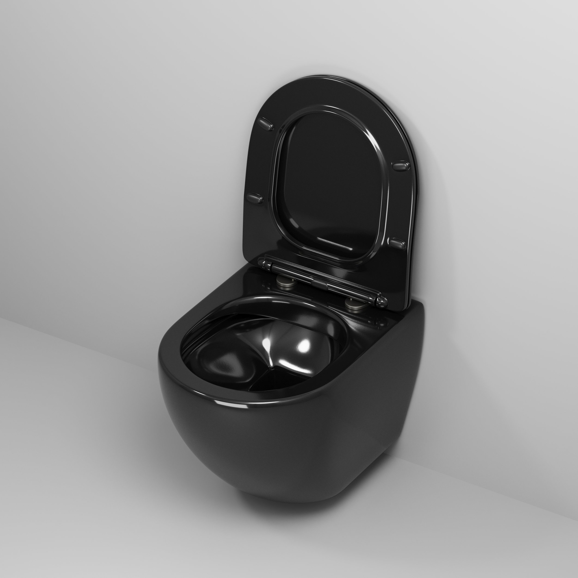 Унитаз gr-4455bs color (485*365*360) подвесной безободковый 