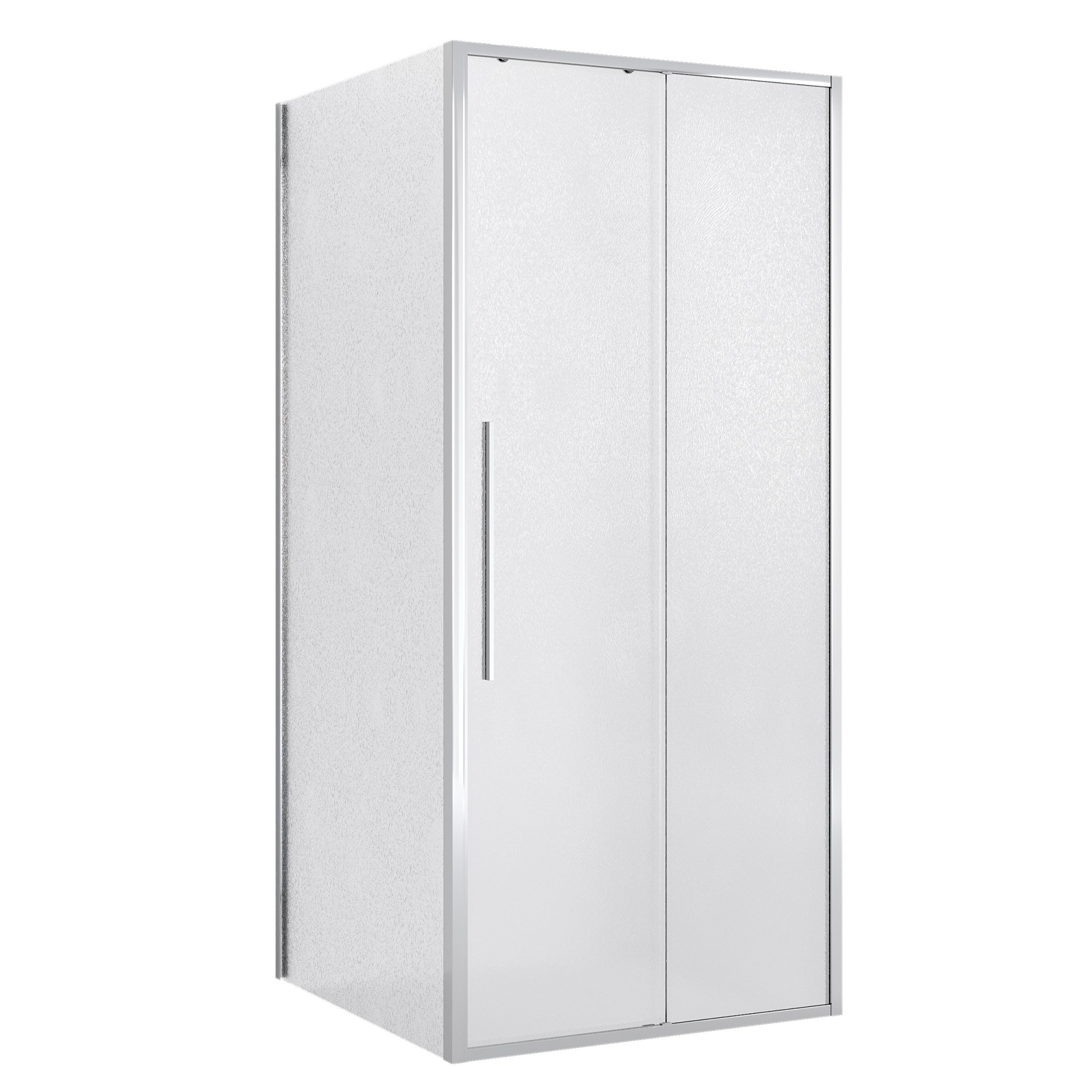 Душевое ограждение NG-65-11CH-CH100-34 (110*100*195) прямоугольник,раздвижная,хром,стекло шиншилла