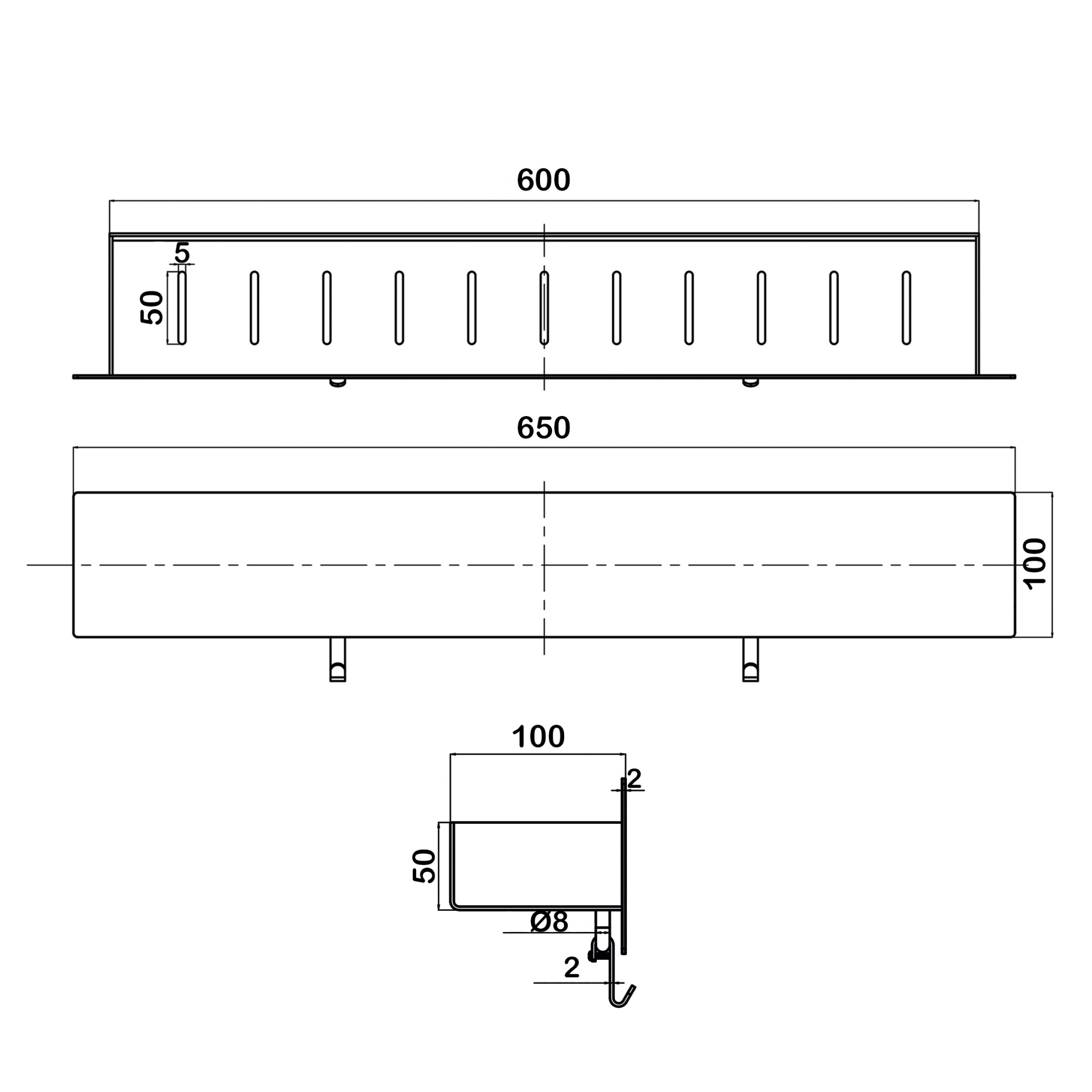 Полка для ванной комнаты Swedbe Attribut (65 см), 9811B