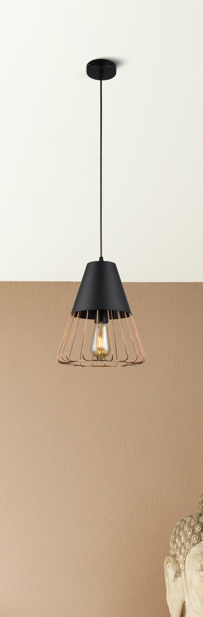 Светильник подвесной (подвес) Kasimira 5050-201 1 х E27 60 Вт лофт - кантри