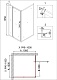 Душевое ограждение NG-43-10AG-A100G (100*100*195) квадрат, дверь распашная