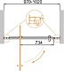 Душевая дверь CEZARES MOLVENO-BA-1-100-C-Cr-IV