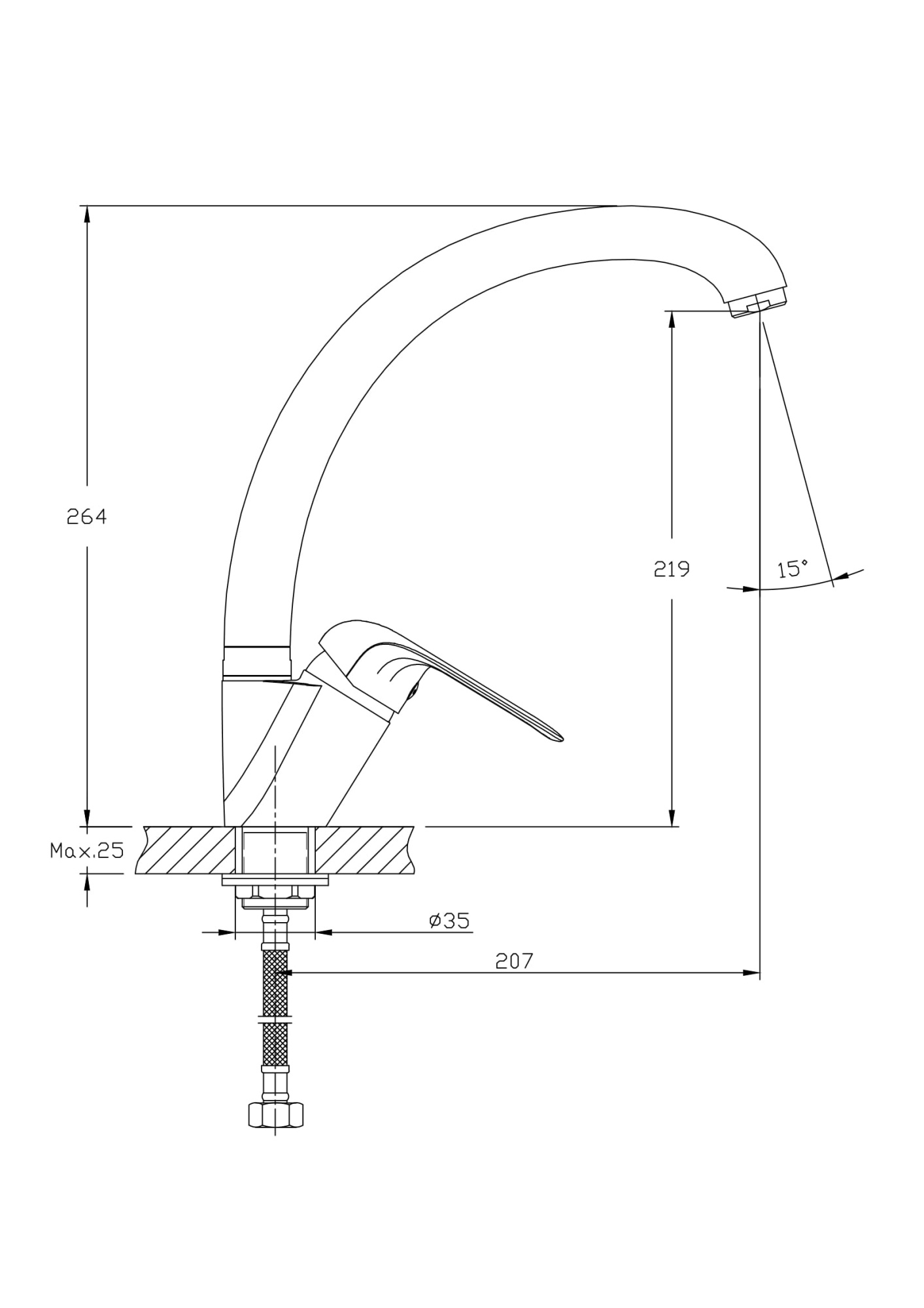 Смеситель для кухонной мойки RUSH Fiji (FI1835-22)