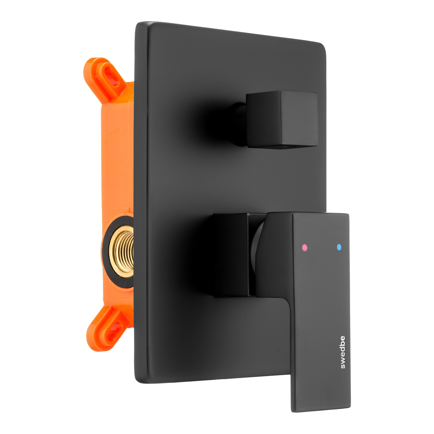 Смеситель встраиваемый подключение на 2 выхода в монтажном боксе Swedbe Platta 5519B