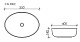 Умывальник чаша накладная овальная Element 550*400*140мм, CN5002