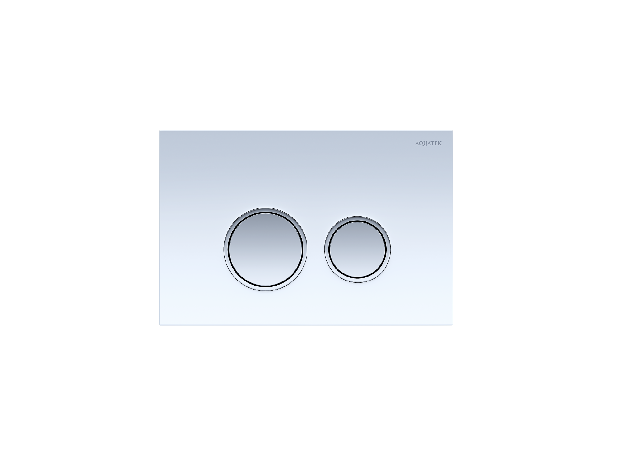 Панель смыва Aquatek Белая,закаленное стекло (клавиша круглая,ободок хром) KDI-0000028