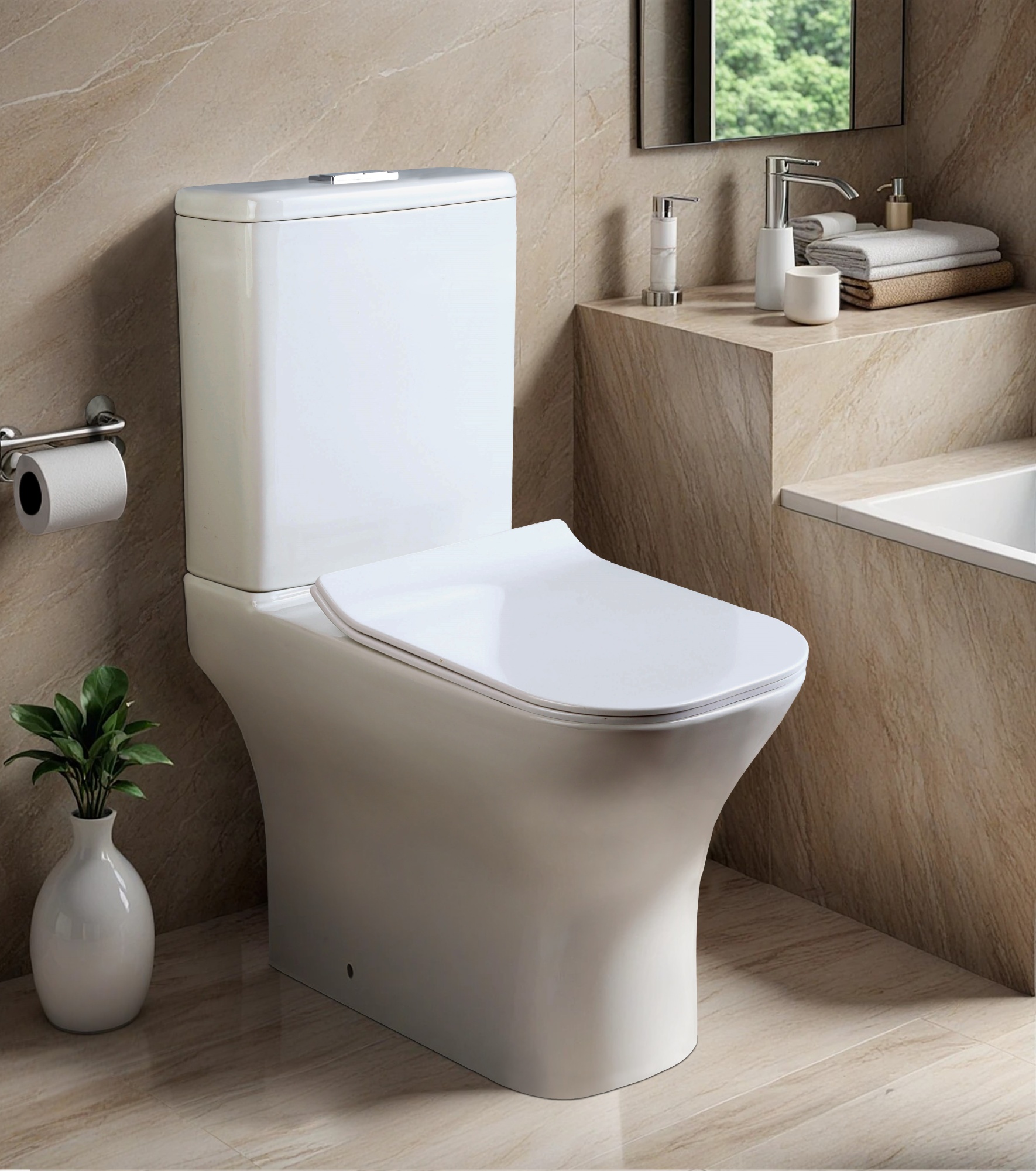 Унитаз VETTORE Tornado напольный безободковый CT10816 (665х350х830) Ceruttispa