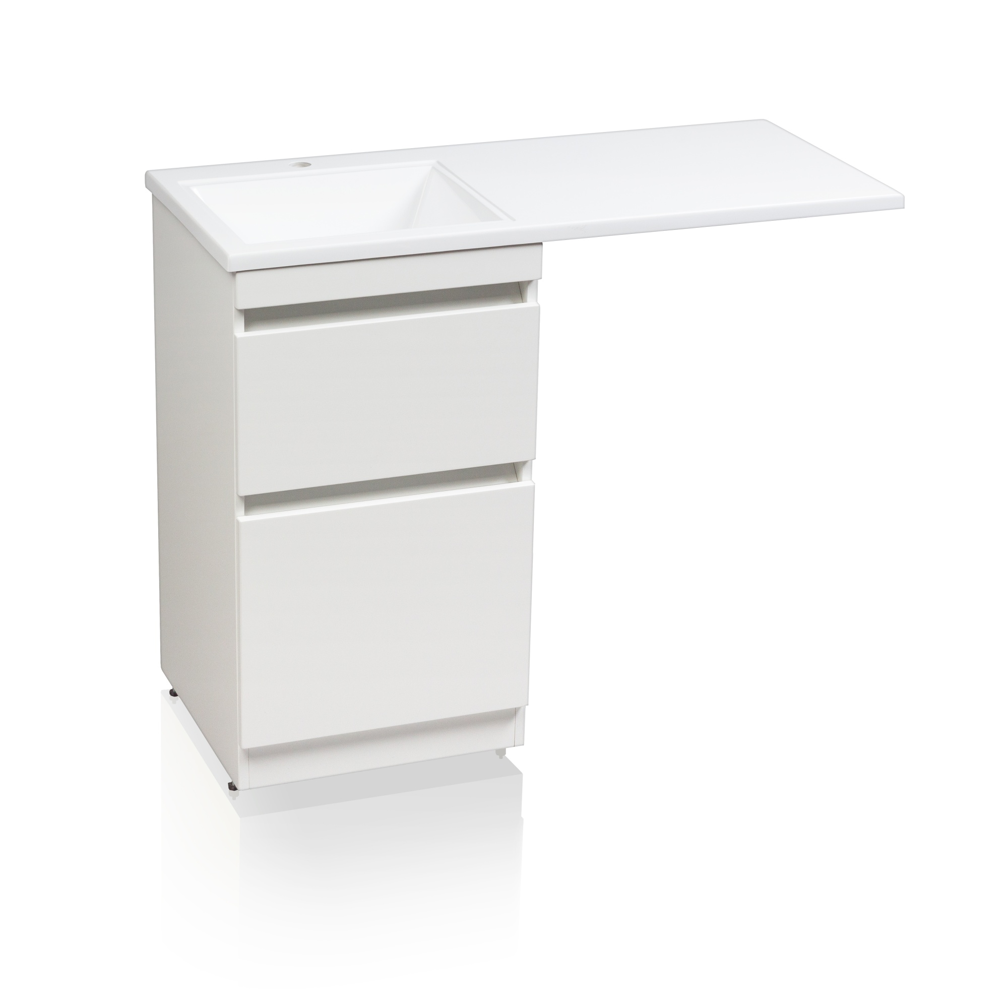 Тумба напольная "Даллас 110", Люкс белая, PLUS, ЭМАЛЬ