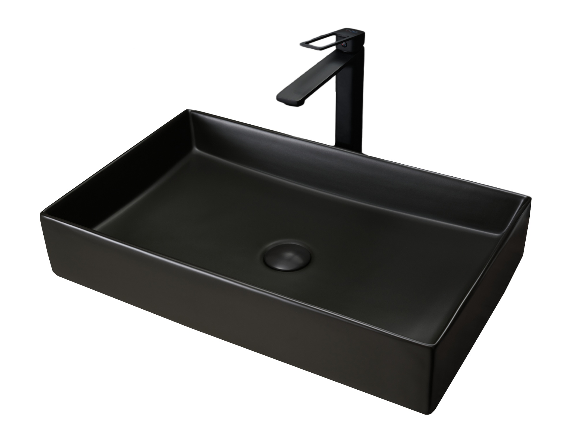 Раковина Gid Bm9496 53363 накладная черная матовая 60.5x37x11