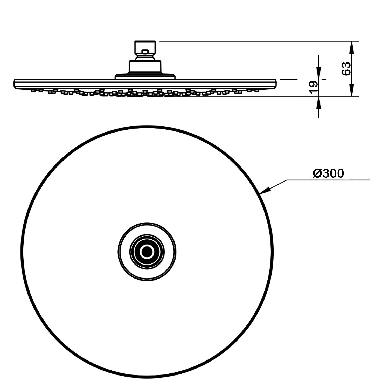 Верхний душ с 3D дизайном Swedbe Calypso 5036G1