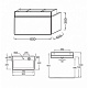 Тумба под раковину Jacob Delafon Terrace EB1186-G1C 80 см, белый