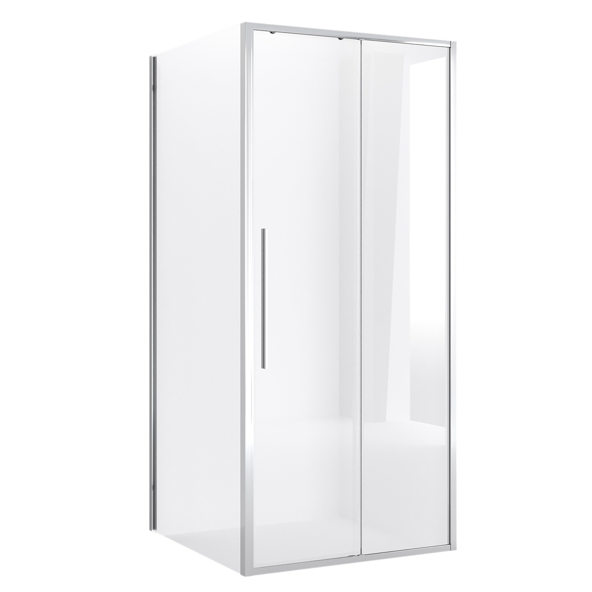 Душевое ограждение NG-64-9A-A80-34 (90*80*195) прямоугольник,раздвижная,хром,стекло прозрачное