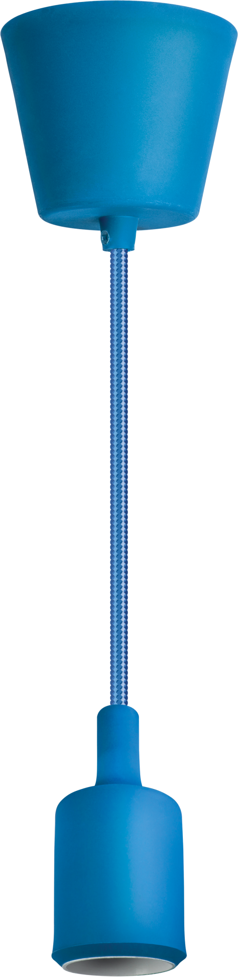 Светильник с проводом 1м.Е27 декор синий