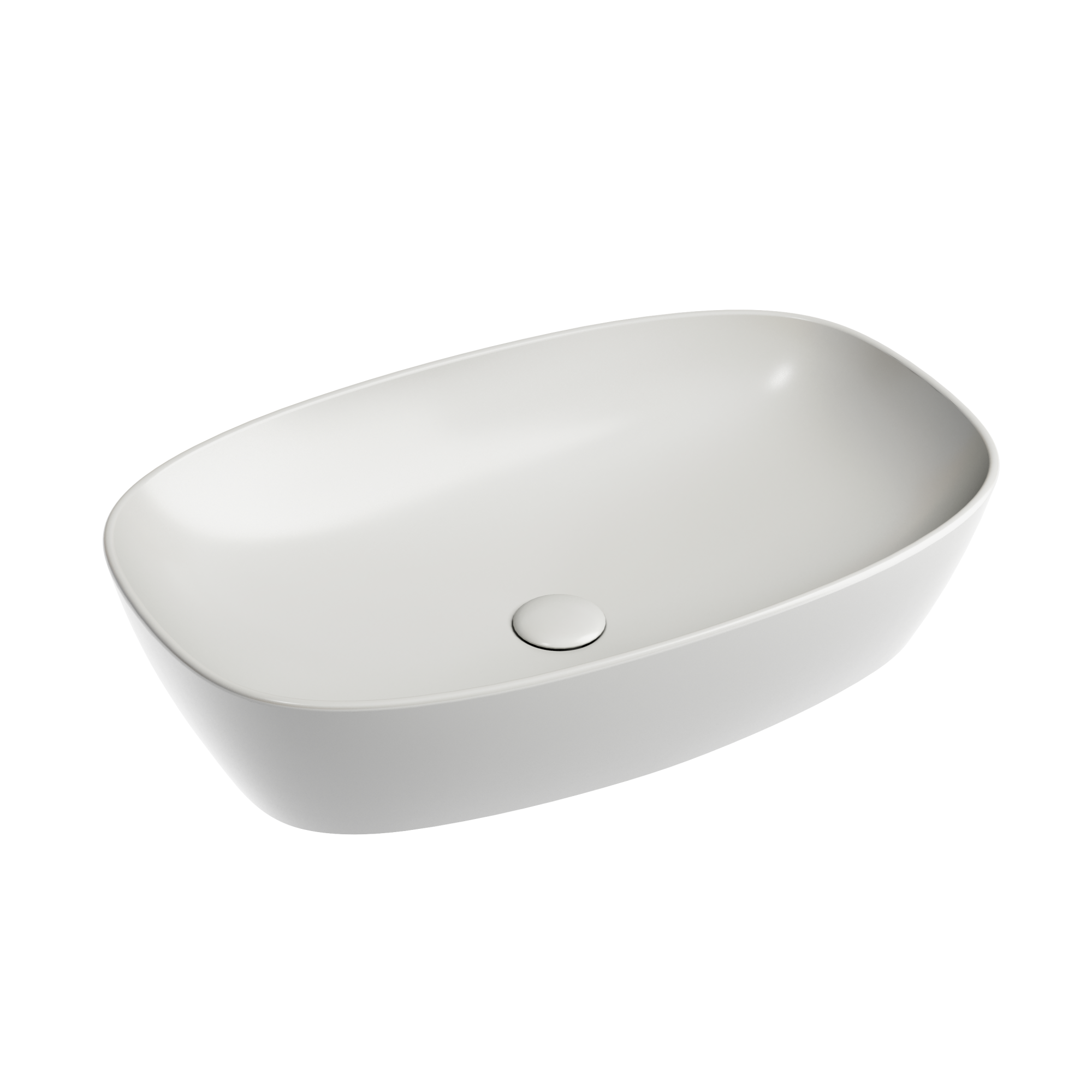 Умывальник чаша накладная овальная (цвет Серый Матовый) Element 600*380*138мм, CN6049MSG