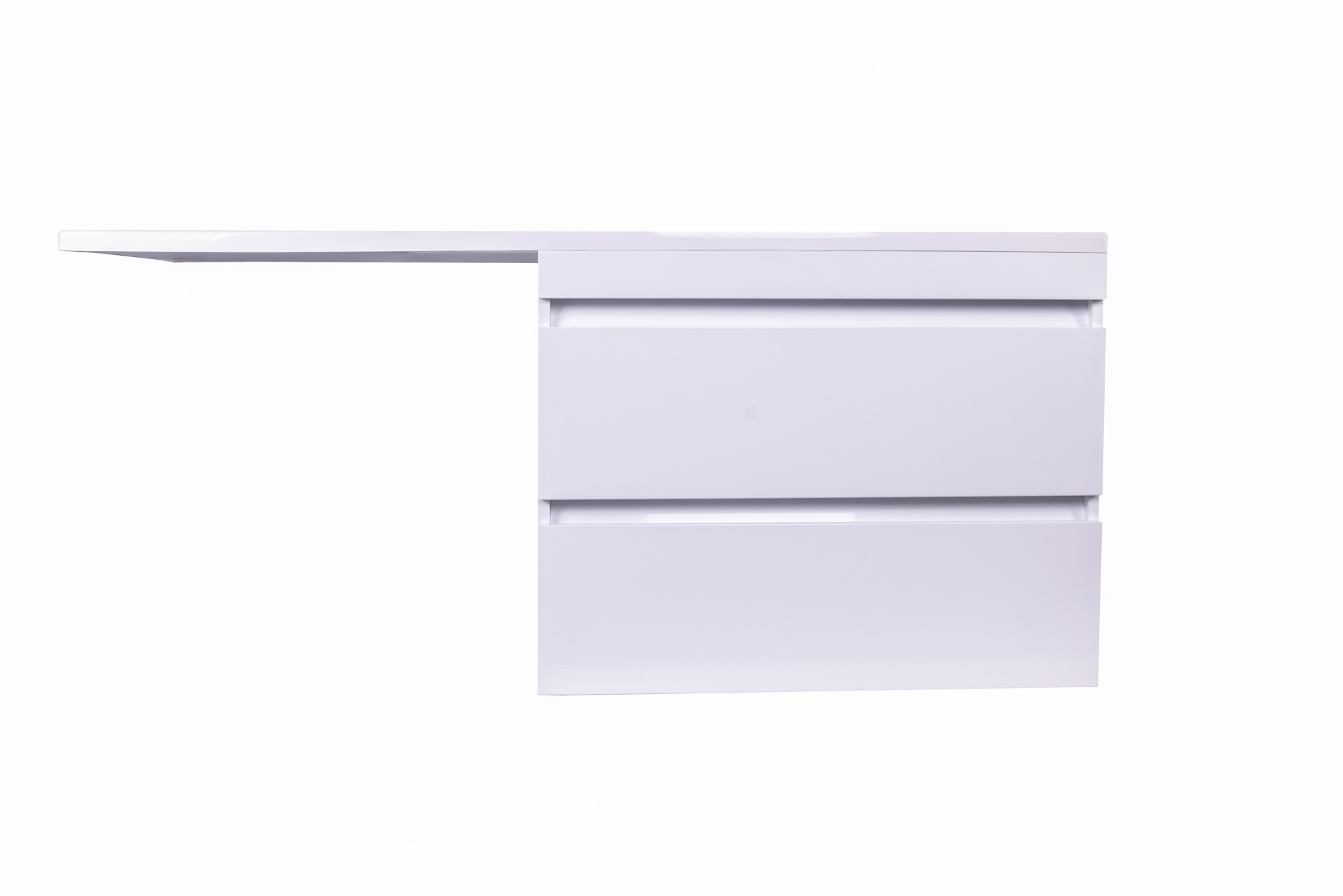 Тумба подвесная "Даллас 140", Люкс белая, PLUS, ЭМАЛЬ