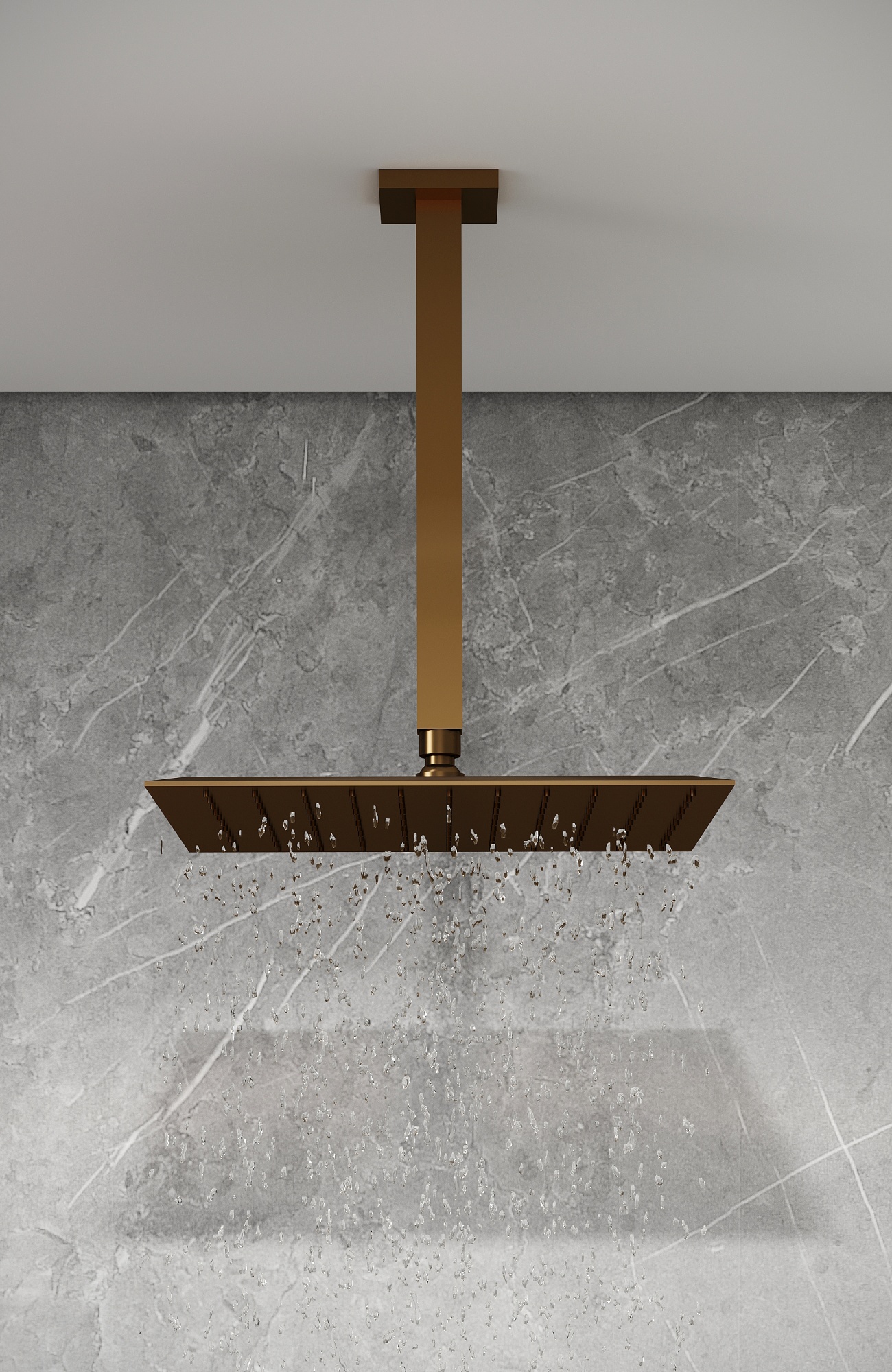 Держатель верхнего душа потолочный UNO Shine Gun Metal